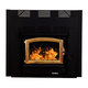 Buck Stove 21-ZC Wood Fireplace With Blower  And Black Door And Gold Door