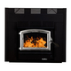 Buck Stove 21-ZC Wood Fireplace With Blower  And Black Door And Pewter Door
