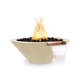 Cazo Round Concrete Fire and Water Bowl in Vanilla