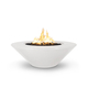 Cazo Wide Ledge Concrete Fire Bowl in Limestone Finish