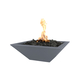 Maya Square GFRC Concrete Fire Bowl in Gray