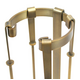 Mid Century Burnished Brass Tool Set - Tool Handle Top Close Up