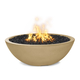 Sedona Narrow Ledge Concrete Fire Bowl in Brown Finish