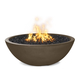 Sedona Narrow Ledge Concrete Fire Bowl in Chocolate Finish