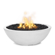Sedona Narrow Ledge Concrete Fire Bowl in Limestone Finish