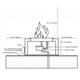 Cazo Wide Ledge Concrete Fire Bowl powder coat fire pit installation diagram