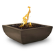 Avalon Square GFRC Concrete Fire Bowl in Chocolate