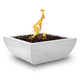 Avalon Square GFRC Concrete Fire Bowl in Limestone