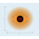 Heating Area Diagram Of Bromic Eclipse Electric "Portable" FreeStanding Heater | With Dimmer Control 220V-240V