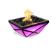Gladiator Powder Coated Metal LED Fire Bowl in Pink