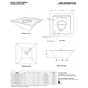 Maya Square Stainless Steel Fire Bowl Specifications