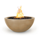 Luna Round GFRC Concrete Fire Bowl in Brown