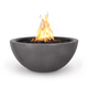 Luna Round GFRC Concrete Fire Bowl in Chestnut