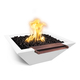Maya Wide Spill Concrete Fire and Water Bowl in Limestone