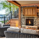 Outdoor Lifestyle Courtyard 36" Outdoor Gas Fireplace with Premium Traditional Brick interior and High Definition Logs