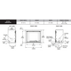 Outdoor Lifestyle Courtyard 36" Outdoor Gas Fireplace Actual Dimensions
