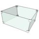The Outdoor Plus 52" x 52" X 8" Tempered Glass Square Wind Guard