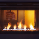 Outdoor Lifestyle Twilight Modern 36" Indoor/Outdoor See-Through Contemporary Gas Fireplace Shown with Black Glass Media