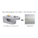 The Outdoor Plus Dana Rectangular Stainless Steel Fire Table