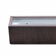 Eaves Rectangular Hammered Copper Fire Pit in side view zoomed
