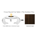 The Outdoor Plus Frisco Round Hammered Copper Fire Table
