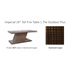 The Outdoor Plus Imperial Rectangular 24" Tall Hammered Copper Fire Table