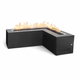 The Outdoor Plus Whitney L-Shaped Powder Coated Metal Fire Table
