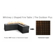 The Outdoor Plus Whitney L-Shaped Hammered Copper Fire Table