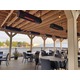 SupremeSchwank 2300 Series Single Stage Model 2313 Marine Grade SS Black - High Temperature | 35,000 BTU at a Commercial Area Patio