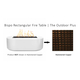 The Outdoor Plus Bispo Rectangular Hammered Copper Fire Pit