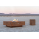 Cabo Square Fire Pit in Corten Steel Finish byt the desert lifestyle