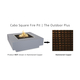 The Outdoor Plus Cabo Square Hammered Copper Fire Pit