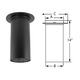 DuraBlack Slip Connector with Trim Size