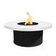 The Outdoor Plus Mabel Round Black and White Collection Fire Pit