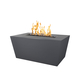 Mesa Rectangular Powder Coated Metal Fire Table in Gray