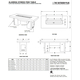Alameda Rectangular Black and White Collection Fire Table Specifications