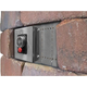 Firegear Control Panel Designed For Use When Building Fire Pit Out of SRW/Architectural Block/Pavers | ESTOP-CP-KIT Installed