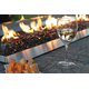 Carol Rose Coastal Collection Linear 48" Outdoor Fire Pit with wind deflector close up