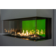 Sierra Flame Lyon 48" Direct Vent Fireplace, Four-Sided See-Through Design with Full 360° View