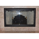 Preway Fireplace Glass Door In Satin Black Finish