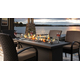 Barbara Jean Collection 48" Linear Outdoor Fire Table OLT48 with Tables and Lake View