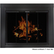 The Ardmore masonry fireplace door features a 16 gauge steel frame with a flat black finish.  - Shown riser bar NOT installed