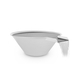 White Cazo Powder Coated Steel Round Water Bowl