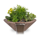 Cazo GFRC Wood Grain Concrete Round Planter & Water Bowl In Oak