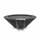 Cazo GFRC Wood Grain Concrete Round Water Bowl Ebony