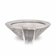 Cazo GFRC Wood Grain Concrete Round Water Bowl Ivory