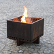 The Helix Smokeless Fire Sculpture Corten Steel