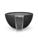 Black Luna GFRC Concrete Round Water Bowl