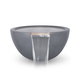 Gray Luna GFRC Concrete Round Water Bowl