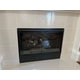 Matte Black Finish Nightwell 36 Inch Zero Clearance Fireplace Trackless BiFold Door